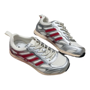 2026年春季新款真皮网面拼接德训鞋复古百搭火爆运动休闲阿甘鞋女