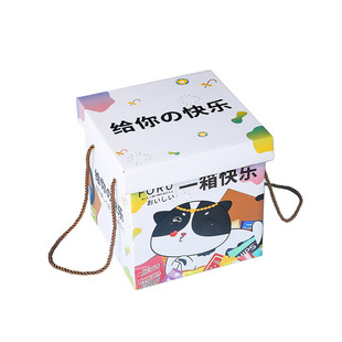 男生女生精美正方形猪饲料零食空盒子大礼包装盒子生日礼物礼品盒