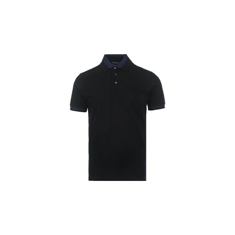 【自营】EMPORIO ARMANI/阿玛尼男士SS26撞色饰边短袖Polo衫T恤