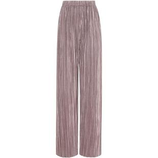 【三宅风压褶裤】naivee纳薇黑色直筒裤休闲加长裤女夏阔腿裤垂感