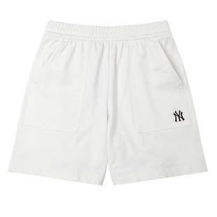 【自营】MLB针织短裤男装女装新款白色短裤透气运动短裤3ASPB1153