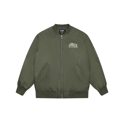 吕小虎加厚飞行员夹克男士棒球服