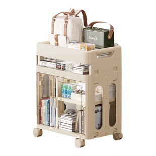 办公室桌下置物架小推车带轮滑可移动收纳柜家用书包架收纳架多层