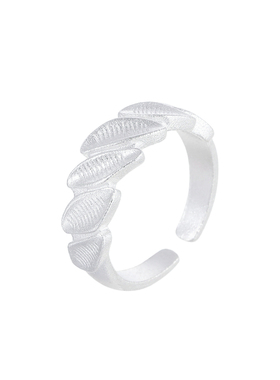 梵灵简约设计叶序戒指简约百搭