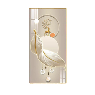 现代简约走廊玄关装饰画入户正对门口挂画轻奢高级感通道尽头壁画