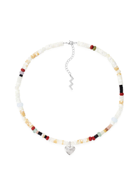 TiKoo低饱和爱心串珠项链女款轻奢小众设计师多巴胺饰品配饰