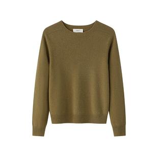 重磅推出！100%纯羊毛定纺针织打底衫上衣内搭毛衣纯色秋冬女高级