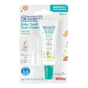 塔尔博特宝宝牙膏不含氟低月龄宝宝防蛀香草牛奶味牙齿牙龈清洁剂