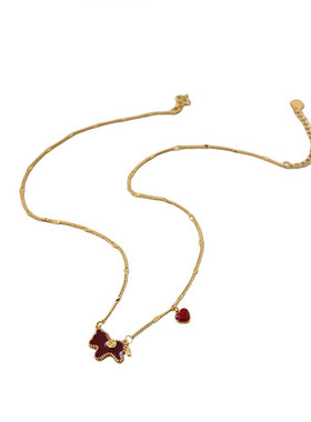 新年红滴油马上有钱花锁骨链