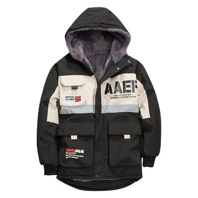 男童中长加厚加绒棉服超暖外套