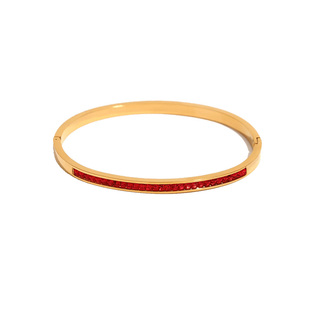 红钻满天星手镯女轻奢高级感素圈钛钢手镯子手链开口本命年手饰品