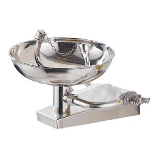 不锈钢洗眼器壁挂紧急冲洗器工业用双口实验室ABS涂层喷淋洗眼器