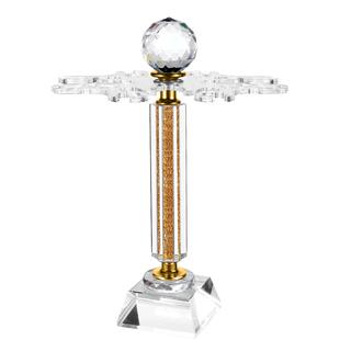 创意水晶钻石金箔红酒杯杯架悬挂旋转倒挂高脚杯6只装家用摆件