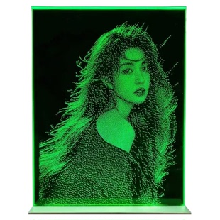 定制高级感锤子玻璃画真人照片雕刻琉璃生日礼物送老婆女朋友情侣