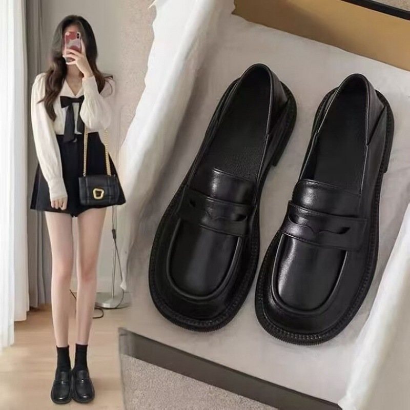 肯德基工作鞋女士上班皮鞋黑色防滑软底舒适厨房专用女鞋防水防油