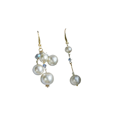 云端悬想日系奶油珍珠耳饰