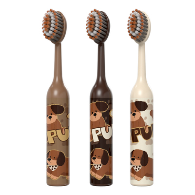 可爱美德拉小狗山型凸面软毛牙刷