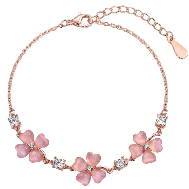 樱花信可爱女生花朵手链甜酷饰品