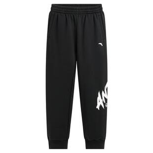 安踏儿童加绒保暖长裤男童卫裤中大童秋冬舒适运动裤潮流帅气裤子