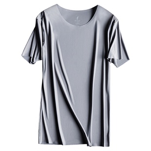 3件MILMUMU品牌男锦纶氨纶冰丝短袖T恤圆领弹力修身运动半袖体恤