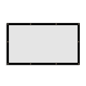 折叠电影幕布60寸72寸84寸100寸120寸150寸180寸200寸300寸白软pvc正投背投金属户外家用便携投影幕布可定制