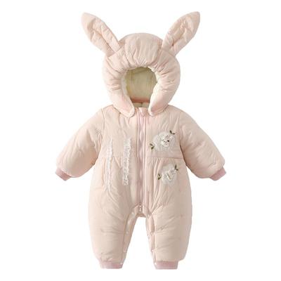 婧麒婴儿棉服冬季加厚保暖连体衣