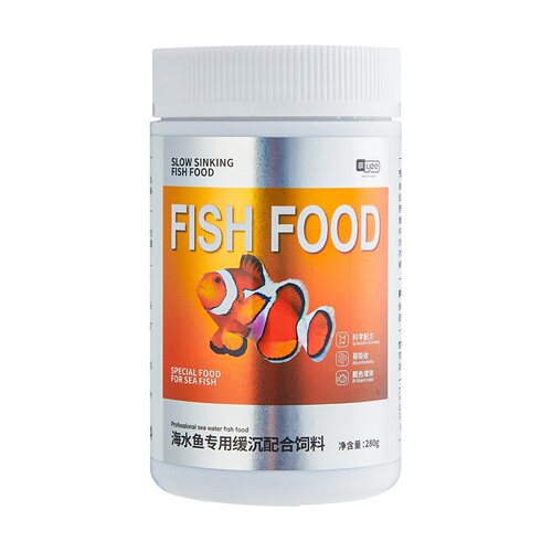 yee小丑鱼饲料海水鱼鱼粮海鱼蓝吊鱼食小颗粒荤素吊类缓沉鱼饲料