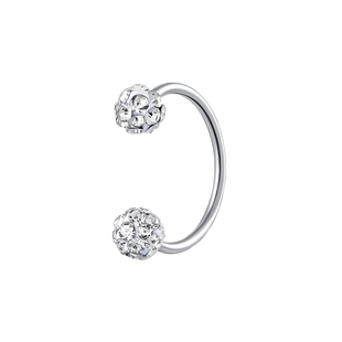 钛合金养耳洞耳钉女超闪锆石耳骨钉男款马蹄环小耳圈钛钢耳环耳饰