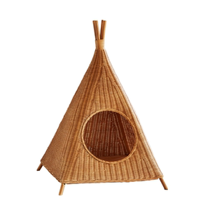 Homeaire猫帐篷超大猫窝天然藤编猫窝四季通用夏季猫床猫咪空调房