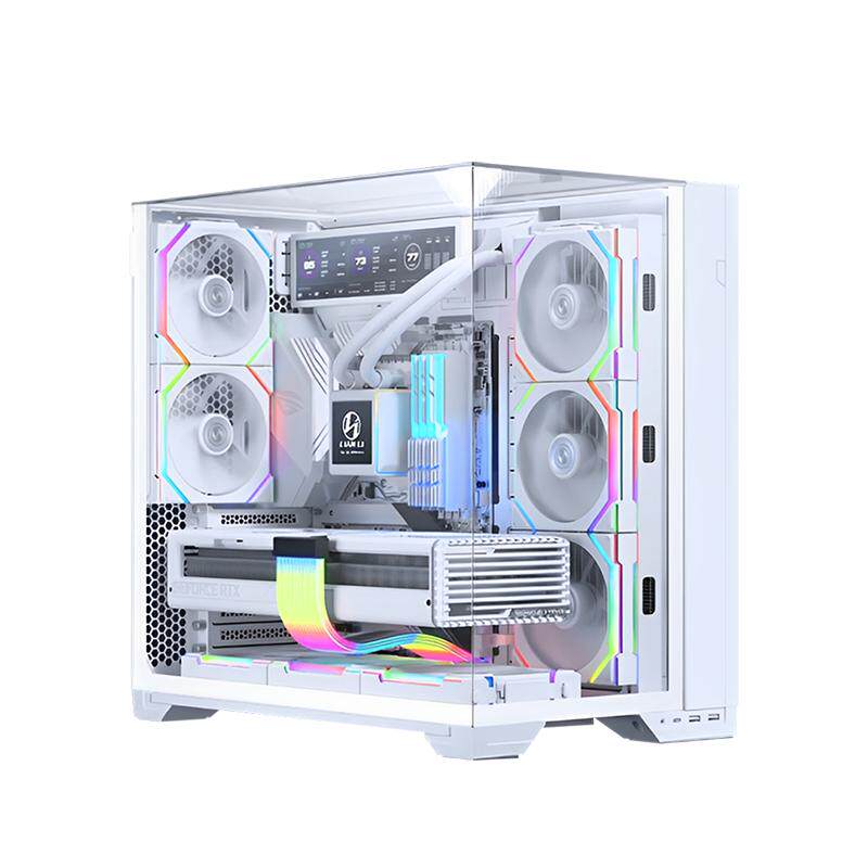 联力包豪斯O11 Vision compact无立柱海景房台式机电脑主机箱ATX