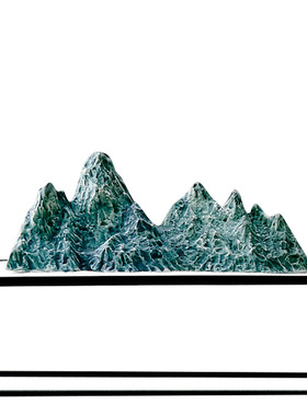 新中式风招财前台茶桌禅意假山