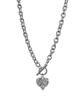 饰品欧美爱心项链男女情侣钛钢