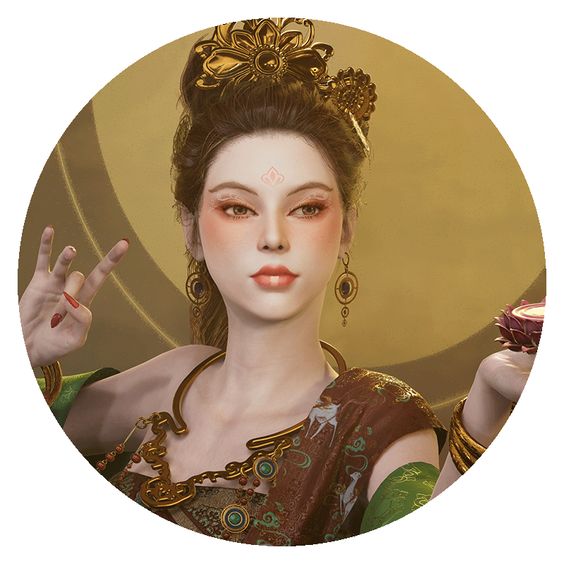 3dMax/ZBrush教程AI辅助次世代角色敦煌天女PBR材质贴图UE5渲染
