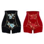 红色本命年婚庆强力收小肚高腰收腹束腰提臀内裤女无痕平角安全裤