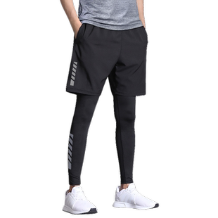 紧身裤男防晒夏季冰丝打底瑜伽健身短裤速干运动套装跑步篮球压缩