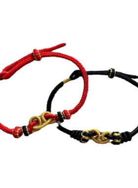 黑神话悟空周边悟空结手绳可穿黄金编织红黑绳护身符如意手链男女