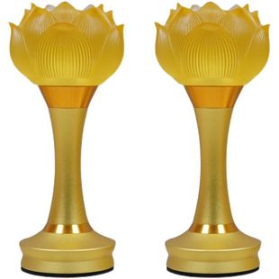 新款水晶莲花灯菩萨财神灯充电LED长明灯佛前佛灯家用供灯神台灯