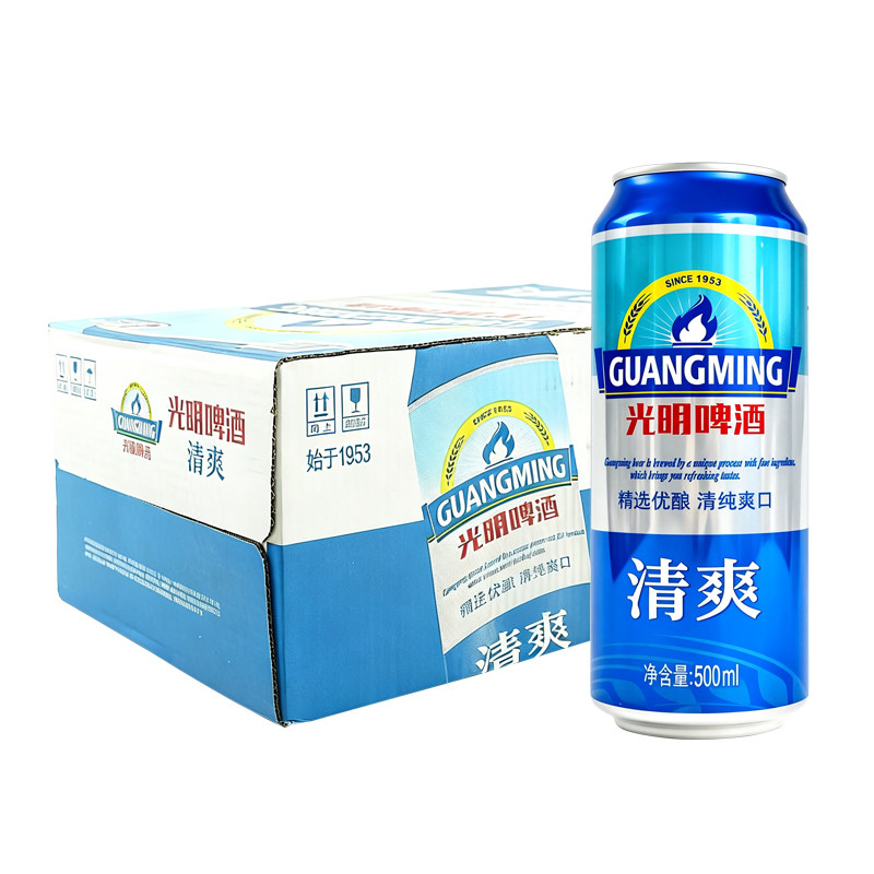 光明清爽型啤酒500ml*24罐