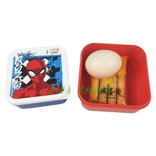 港版迪士尼汽车总动员公主蜘蛛侠多用途饼干盒食物收纳盒塑胶盒