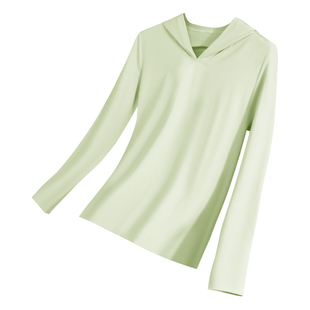 三伏天晒背专用衣女带胸垫纯棉长袖户外晒太阳神器防晒遮头按摩衣