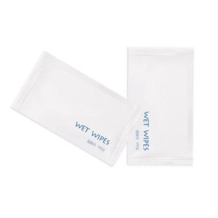 白色小包单片湿巾便携装一次性餐具包配件独立湿巾纸餐饮湿巾定制