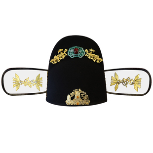 新款高端宋制乌纱帽新郎官结婚男士帽子古装摄影道具翼善冠