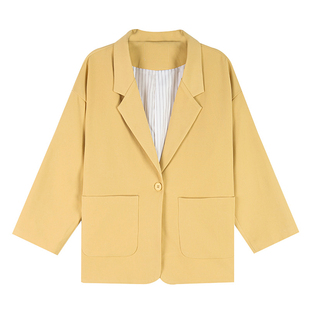 西装外套女2025年新款韩版宽松休闲小个子气质时尚条纹小西服上衣