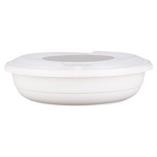 2568系列加厚抗压一次性高端圆盆外卖打包盒带锁扣防偷吃餐盒