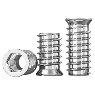 304不锈钢内外牙预埋螺母家具螺母内六角沉头螺母预埋木螺母有介