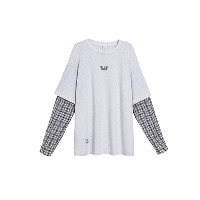 TurnSignal潮牌假两件长袖T恤女