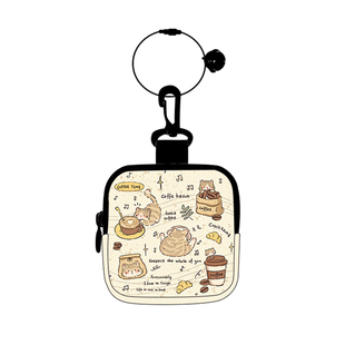 尼睿x劈叉的熊熊 原创可爱猫咪铃铛挂包拉链零钱包百搭收纳小包包