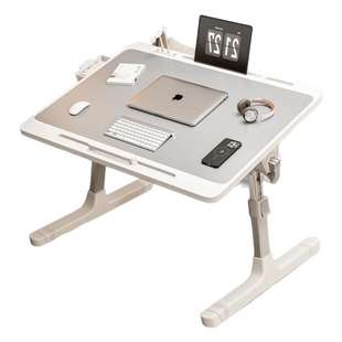 可升降折叠床上小桌子简约宿舍学生写字床上书桌学习调节高度支架家用卧室坐地飘窗懒人笔记本电脑办公小桌板