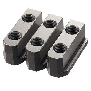 液压T型块三爪卡盘油压中空连接块螺母滑块中实5 6 8 10 12 15寸