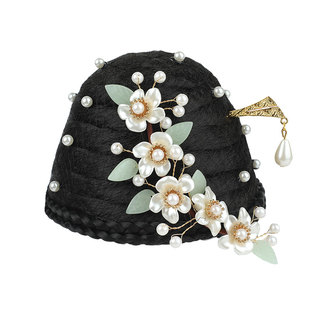 古典舞民族舞发髻头饰古装成人儿童假发配饰古风汉服飞天演出发饰